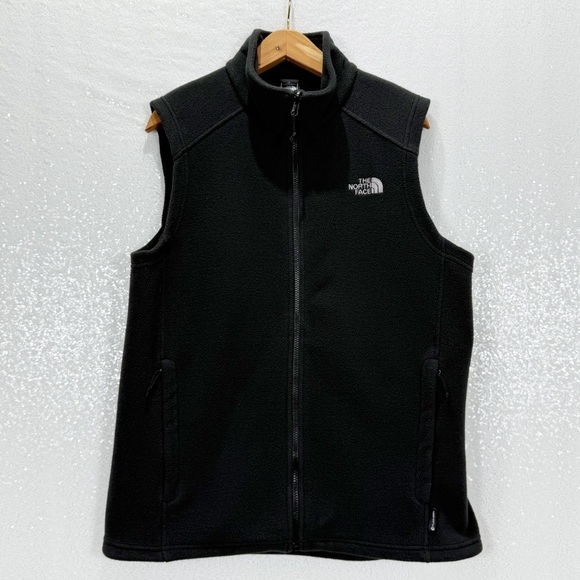 The North Face Black Fleece Vest Men’s Size Large Full Zip Sleeveless Jacket - Picture 5 of 14